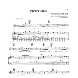 Ноты Maroon 5 feat. Wiz Khalifa - Payphone - предпросмотр