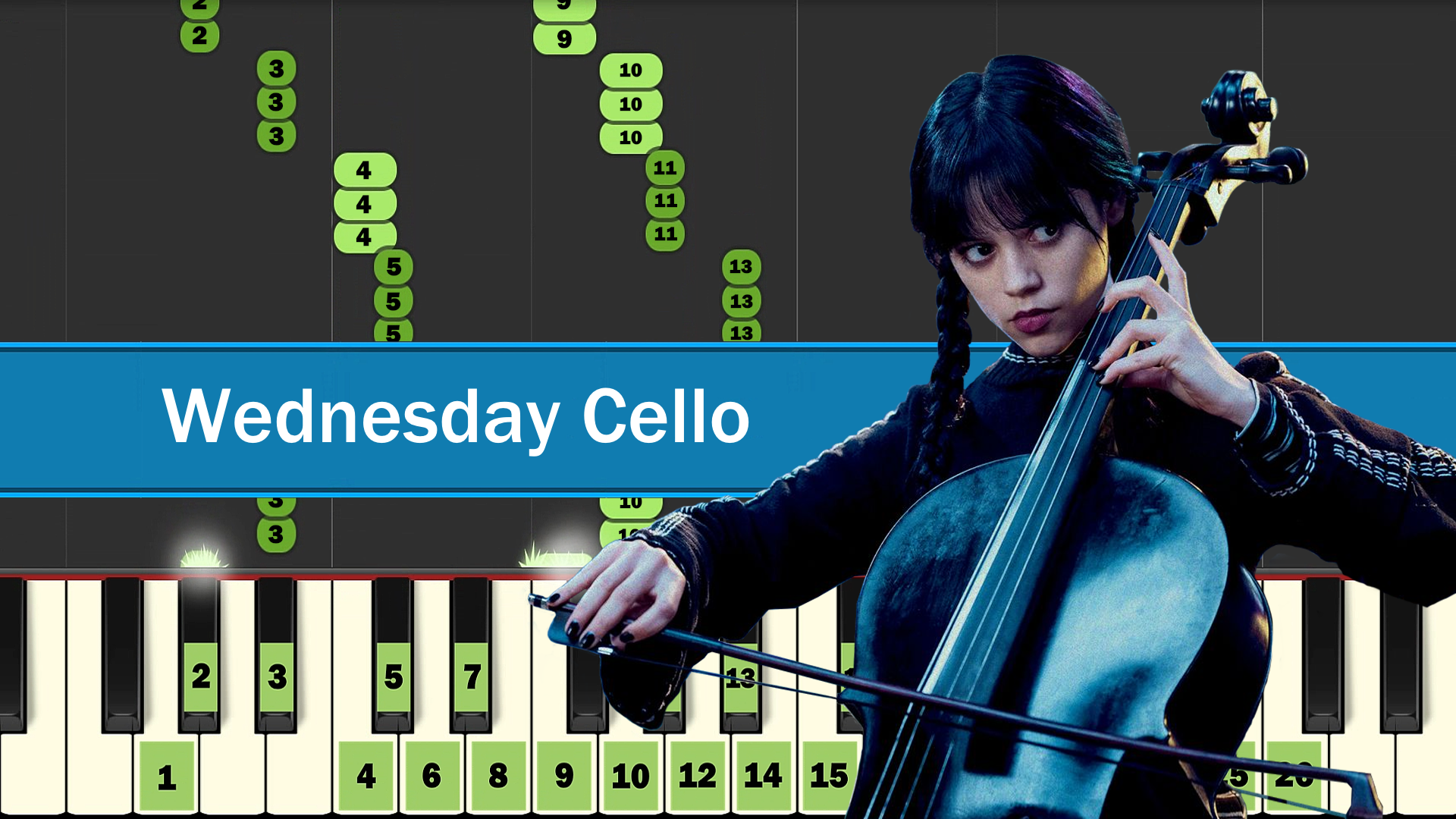 НОТЫ Wednesday Addams Playing Cello (The Rolling Stones - Paint It Black) -  ноты для фортепиано и синтезатора — PianoKafe