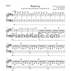 Ноты Kanye West feat. Pusha T - Runaway - предпросмотр