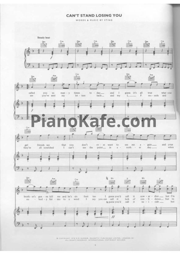 Ноты Sting - The anthology (Книга нот) - PianoKafe.com