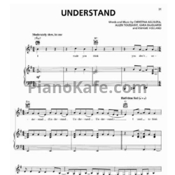 Ноты Christina Aguilera - Understand - предпросмотр