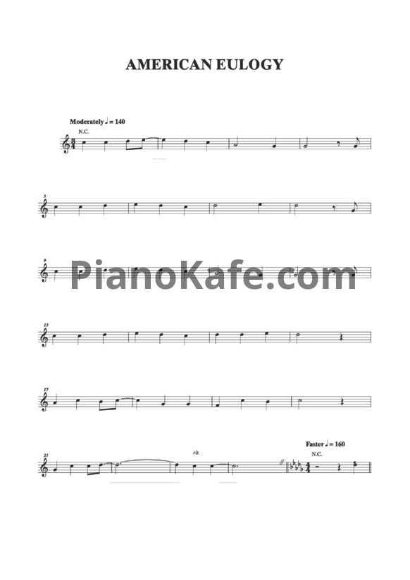 Ноты Green Day - American eulogy - PianoKafe.com
