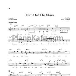 Ноты Bill Evans - Turn out the stars - предпросмотр