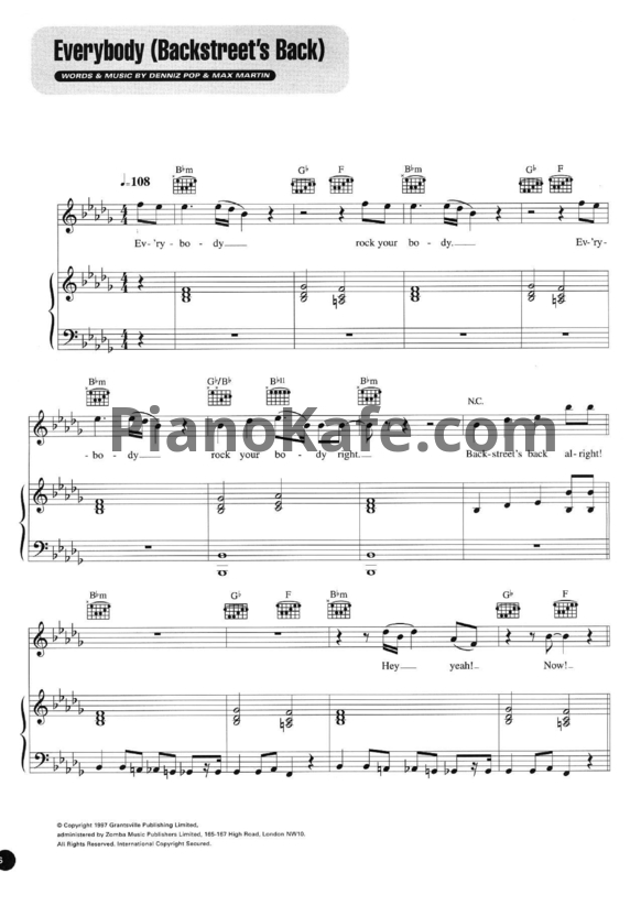Ноты Backstreet Boys - Backstreet's back (Книга нот) - PianoKafe.com
