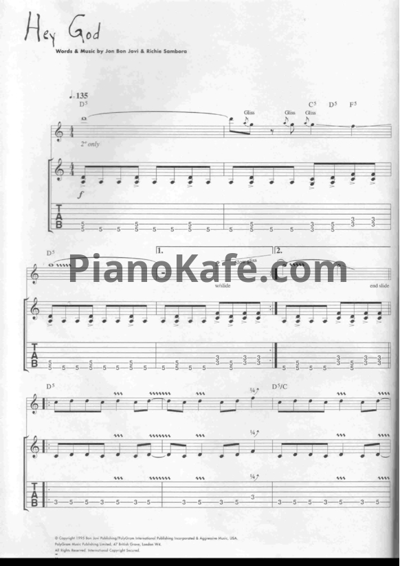 Ноты Bon Jovi - These days (Книга нот) - PianoKafe.com