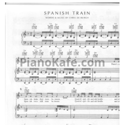 Ноты Chris de Burgh - Spanish train - предпросмотр
