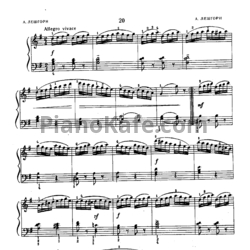 Ноты Альберт Лешгорн - Этюд (Соч. 65, №15) - предпросмотр