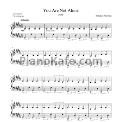 Ноты Fabrizio Paterlini - You are not alone - предпросмотр