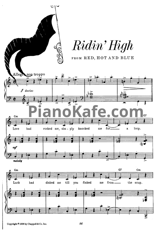 Ноты Cole Porter - Ridin' high - PianoKafe.com