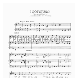 Ноты Elvis Presley - I got stung! - предпросмотр