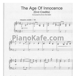 Ноты Elmer Bernstein - The age of innocence (End credits)