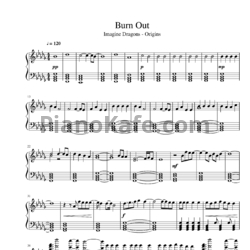 Ноты Imagine Dragons - Burn out - предпросмотр