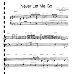 Ноты Bill Evans - Never let me go - предпросмотр