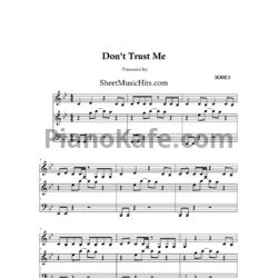 Ноты 3OH!3 - Don't trust me