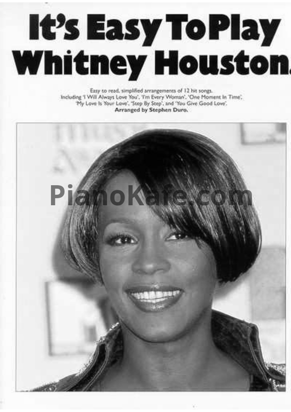 Ноты It's easy to play Whitney Houston (Книга нот) - PianoKafe.com