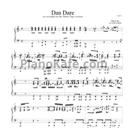 Ноты Elton John - Dan Dare (Pilot of the future) - предпросмотр