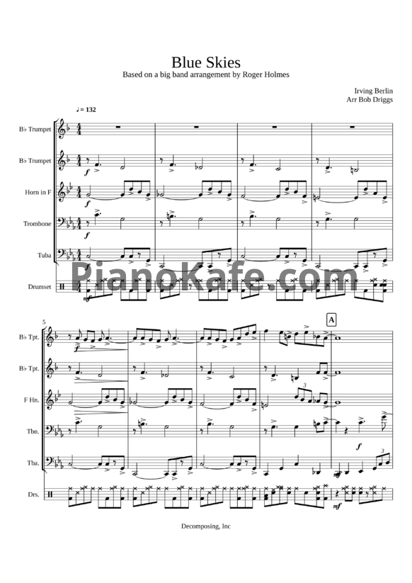 Ноты Irving Berlin - Blue skies (Партитура) - PianoKafe.com