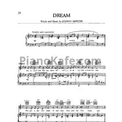 Ноты Frank Sinatra - Dream - предпросмотр