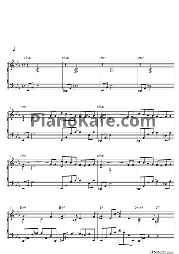 Ноты Yiruma - 1315's Improvisation C - PianoKafe.com
