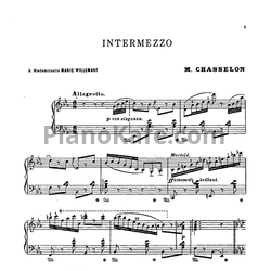 Ноты Melanie Chasselon - Intermezzo - предпросмотр