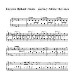 Ноты Greyson Chance - Waiting outside the lines