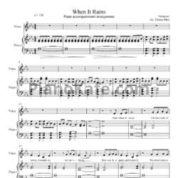 Ноты Paramore - When it rains