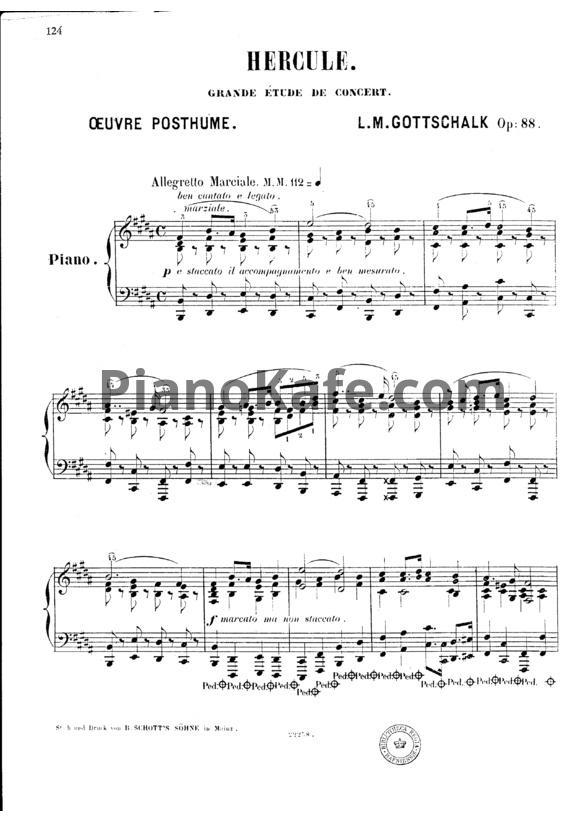Ноты Луи Моро Готшалк - Hercule (Op. 88) - PianoKafe.com