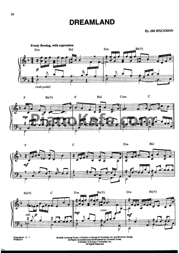 Ноты Jim Brickman - Dreamland - PianoKafe.com