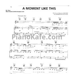 Ноты Leona Lewis - A moment like this - предпросмотр