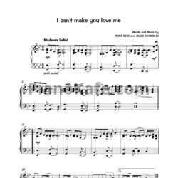 Ноты George Michael - I can't make you love me - предпросмотр