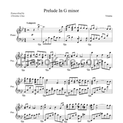 Ноты Yiruma - Prelude in G minor - предпросмотр