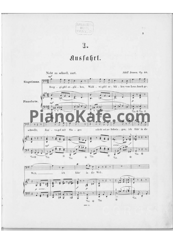 Ноты А. Йенсен - 12 песен из "Гаудеамуса" Й. В. Шеффеля (Op. 40) - PianoKafe.com