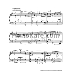 Ноты И.  Бах -  Французская увертюра (сюита) для клавира. Sarabanda (BWV 831) - предпросмотр