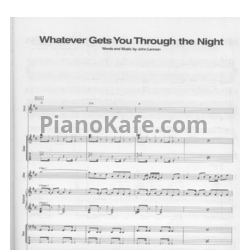 Ноты John Lennon - Whatever gets you through the night (Партитура) - предпросмотр