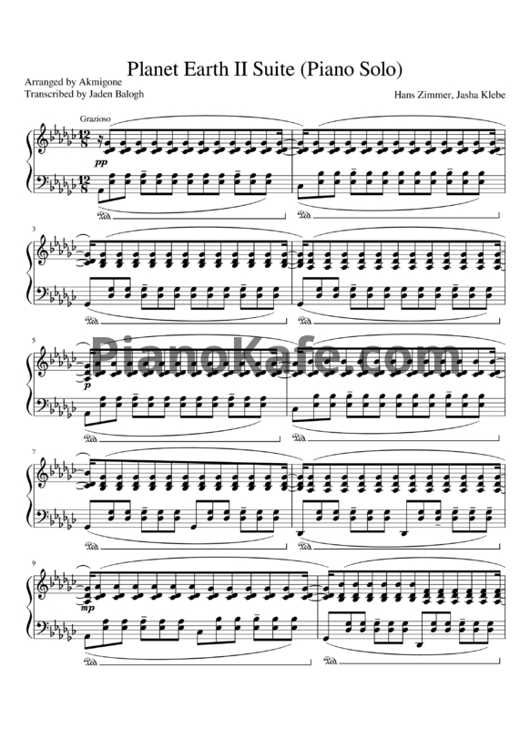 Ноты Hans Zimmer - Planet Earth II (Suite) - PianoKafe.com