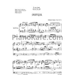 Ноты Эдуард Элгар - Cantique in C major (Op. 3, №1) - предпросмотр