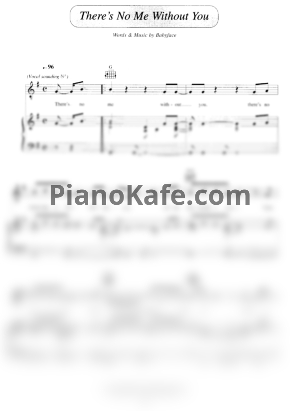 Ноты Toni Braxton - There's no me without you - PianoKafe.com
