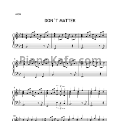 Ноты Akon - Don't matter - предпросмотр