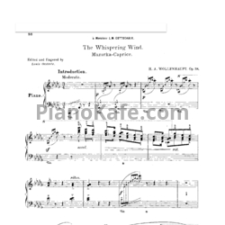 Ноты Герман Волленгаупт - Whispering Wind (Мазурка-каприс) Соч. 38