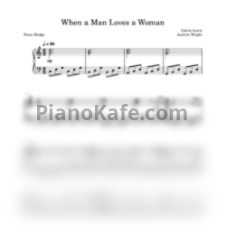 Ноты Percy Sledge - When a man loves a woman (Переложение для фортепиано) - предпросмотр