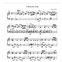 Ноты Bryan Adams - I Do it for you - предпросмотр