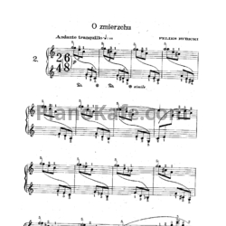 Ноты Ф. Рыбицкий - О zmierzchu (Сумерки) - предпросмотр