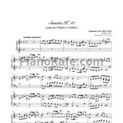 Ноты Д. Скарлатти - Соната K41 - предпросмотр