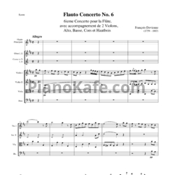 Ноты Франсуа Девьен - Концерт для флейты с оркестром №6 ре мажор (Партитура и партии) - предпросмотр