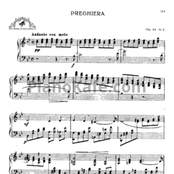 Ноты Антон Рубинштейн - Preghiera (Op. 44, №3) - предпросмотр
