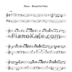 Ноты Hurts - Beautiful ones - предпросмотр
