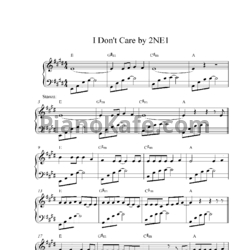 Ноты 2NE1 - I don't care