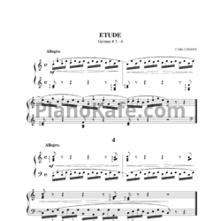 Ноты Карл Черни - Этюд №3-4 (Г. Гермер) - предпросмотр