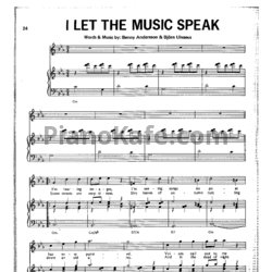 Ноты ABBA - I let the music speak