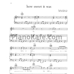 Ноты A-ha - How sweet it was - предпросмотр